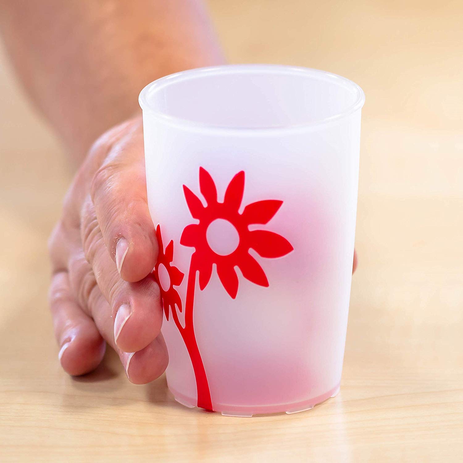 Ornamin Non-Slip Cup with Flower - Image 2